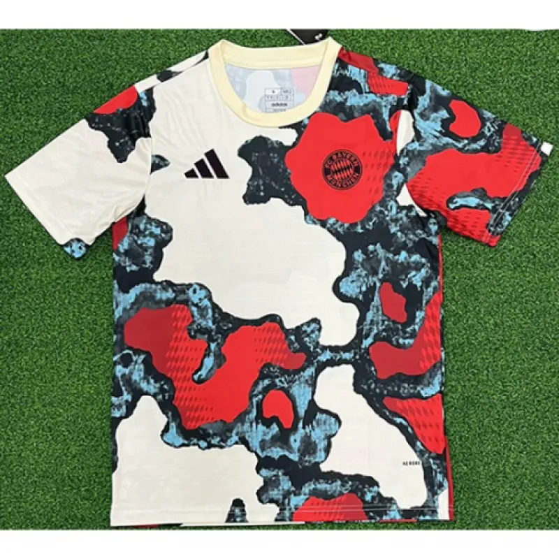 Bayern Munich 2024/25 Pre - match Training Kit - White and Red