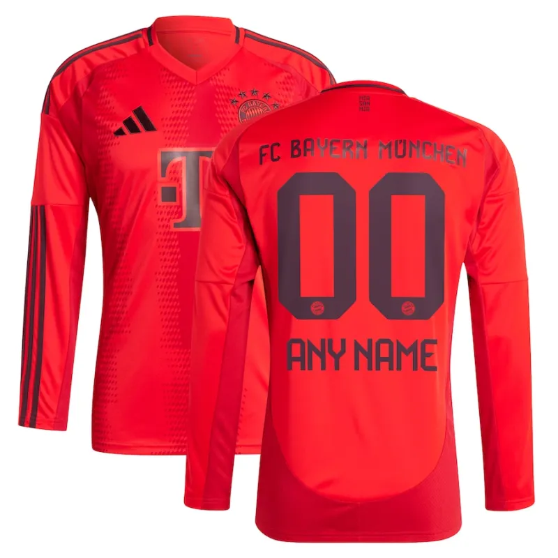 Bayern Munich 2024/25 Maglia Casa Maniche Lunghe Autentica - Rosso