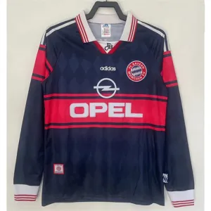 Bayern München 1997-99 Retro Langarmtrikot - Schwarz