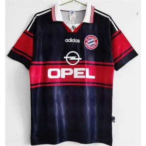 Bayern München 1997 - 1998 Auswärts-Retro-Trikot - Dunkelblau