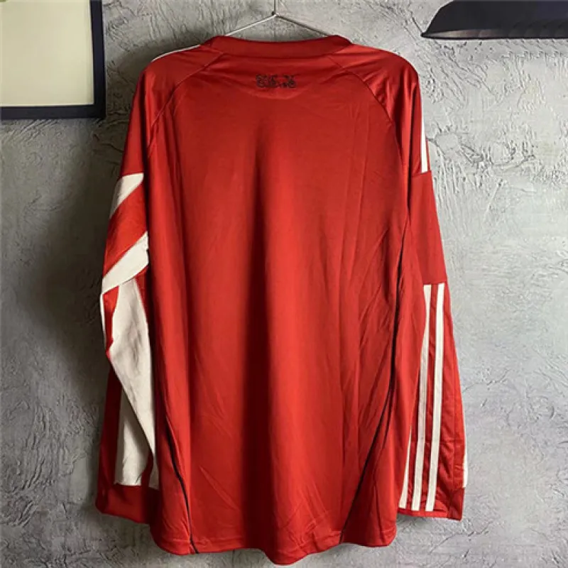 Bayern Munich 2010 - 2011 Home Retro Long - sleeved Kit - Red