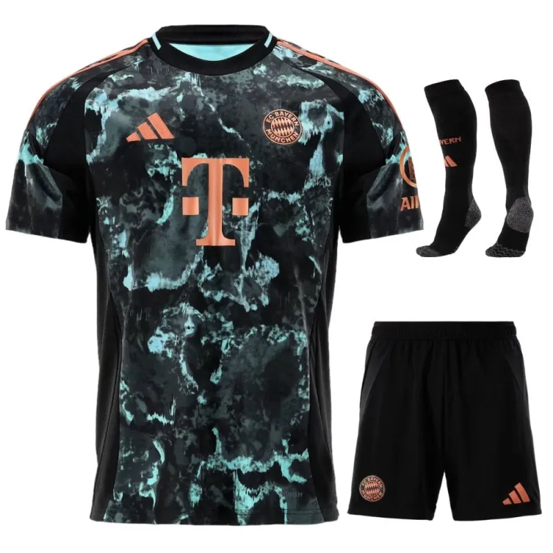 Bayern Munich 2024/25 Ensemble Maillot Extérieur Enfant Réplique - Noir