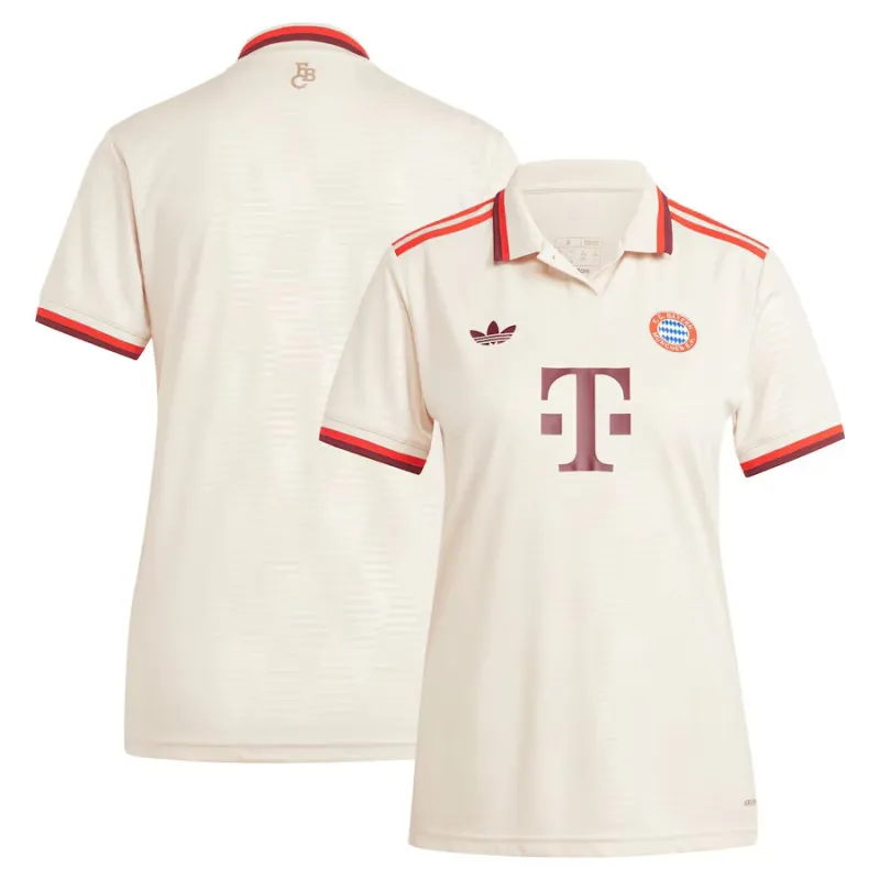 Damen-Trikot Nr. 3 von Bayern München 2024/25 - Fan-Version (Creme)