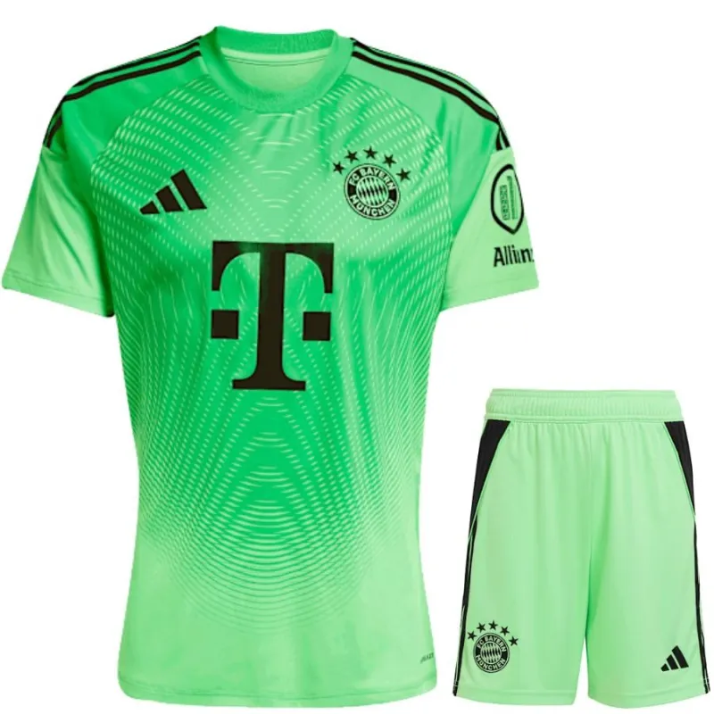Maillot et shorts de gardien de but pour enfants du Bayern Munich 2025/26 - Vert