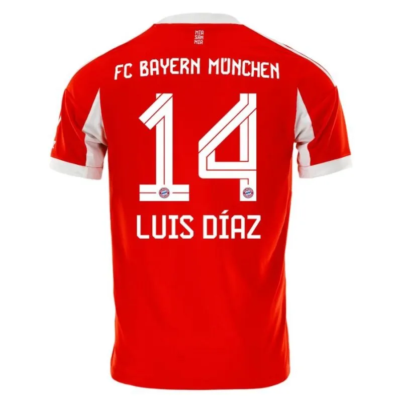 Bayern Munich LUIS DIAZ 2025/26 Maillot Domicile - Rouge