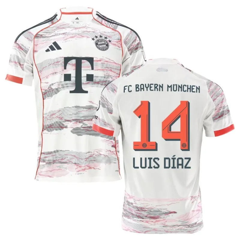 Bayern Munich LUIS DIAZ 2025/26 Away Jersey - White