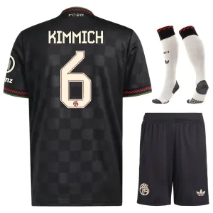 Bayern München KIMMICH 2025/26 Drittes Kindertrikot-Set - Schwarz