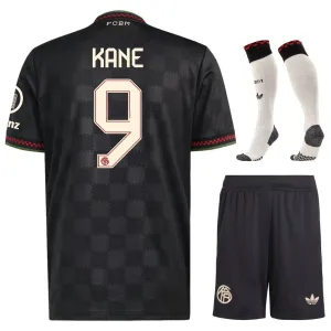 Bayern München KANE 2025/26 Drittes Kindertrikot-Set - Schwarz
