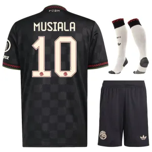 Bayern München MUSIALA 2025/26 Drittes Kindertrikot-Set - Schwarz