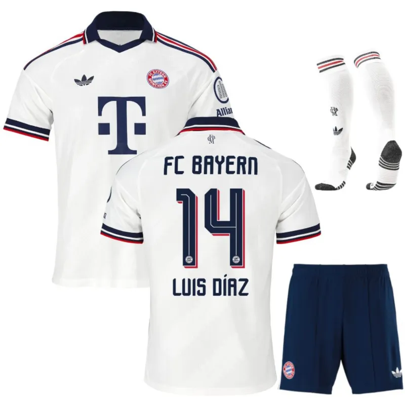 Bayern Munich LUIS DIAZ 2026/27 Away Kids Kit Jersey