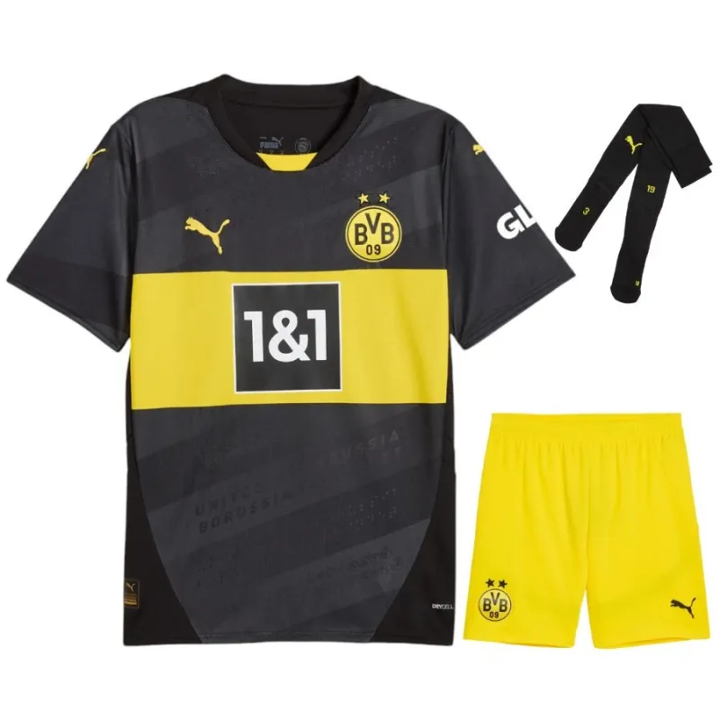 Borussia Dortmund 2024/25 Away Kids Replica Jersey - Black