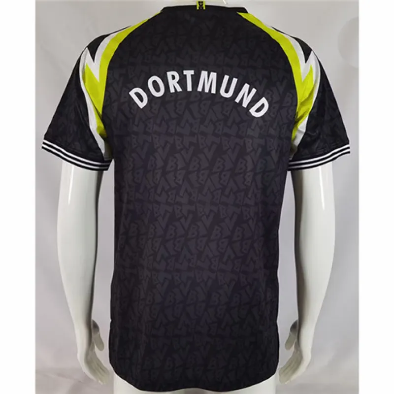 Borussia Dortmund maglia di trasferta retro 1995 - 96, nero e giallo