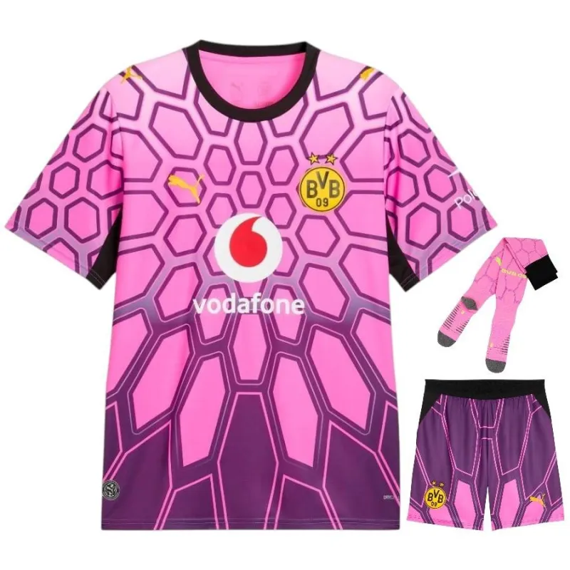 Borussia Dortmund 2026/27 Goalkeeper Kids Kit Jersey Purple