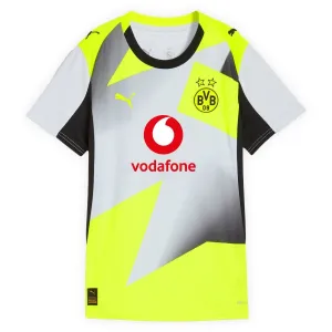 Camiseta femenina visitante Dortmund 2025/26 - Gris/Verde