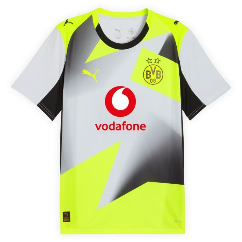 Maglia bambini da trasferta Dortmund 2025/26 - Grigia/Verde