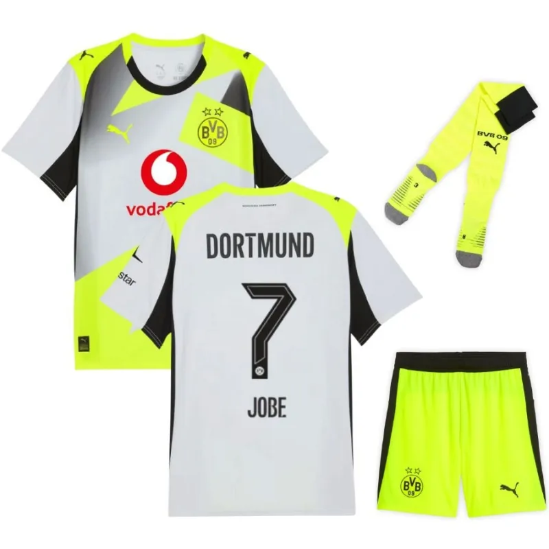 Dortmund JOBE 2025/26 Kit bambino away - Grigio/Verde