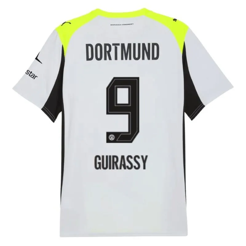 Dortmund GUIRASSY 2025/26 Kids Away Kit - Grey/Green