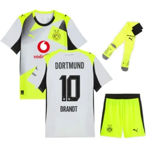 Dortmund BRANDT 2025/26 Kids Away Kit - Grey/Green