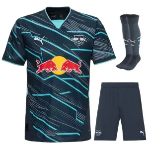 Set di maglia terza tifoso junior 2024/25 di RB Leipzig (Nero)