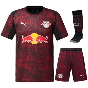RB Leipzig 2025/26 Completo bambini maglia terza - Rossa