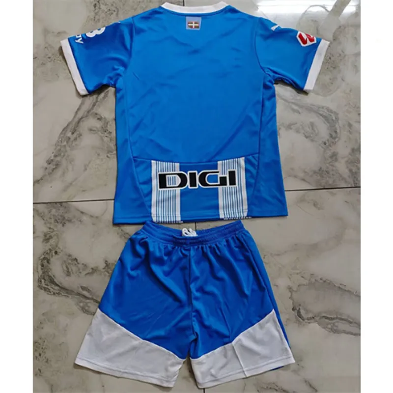 Deportivo Alavés Kinder Heimtrikot und Shorts 2024/25 - Blau