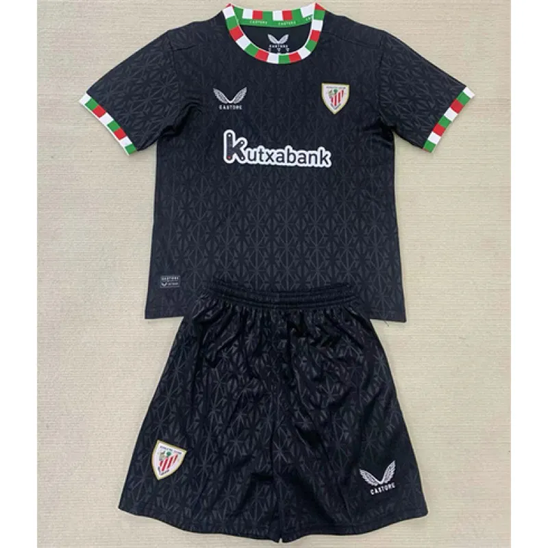 Athletic Bilbao Camiseta cuarta y pantalones cortos para niños 2024/25 - Negro