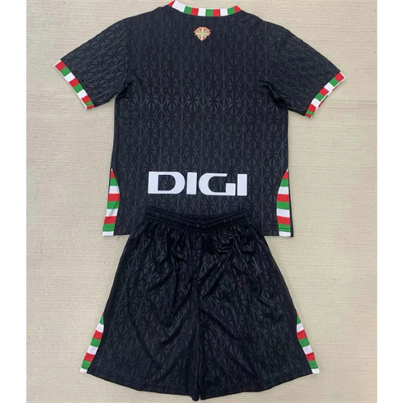 Athletic Bilbao Camiseta cuarta y pantalones cortos para niños 2024/25 - Negro