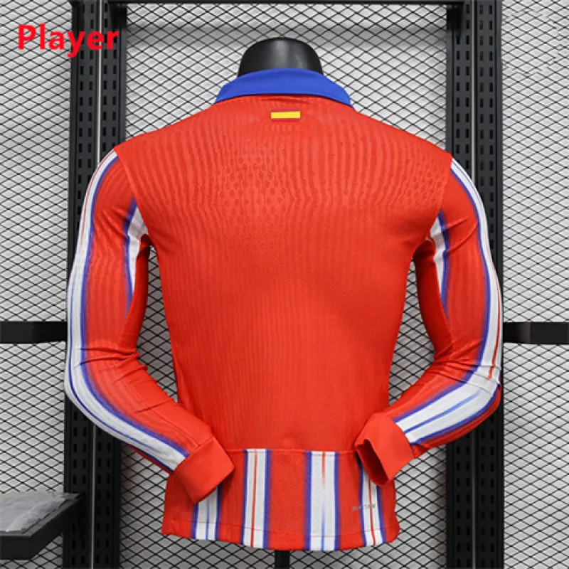Maglia a maniche lunghe di Atlético Madrid 2024/25 casa - Rosso/Bianco