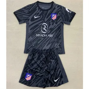 Atlético Madrid Kinder Torwarttrikot und Shorts 2024/25 - Schwarz