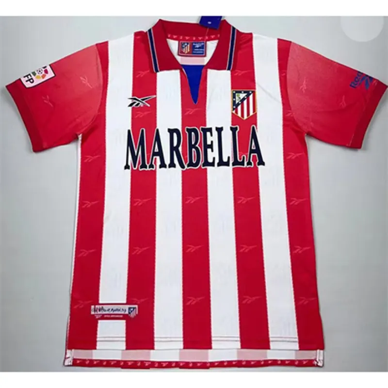 Maillot rétro d'Atletico Madrid 1998/99 domicile - Rouge/Blanc