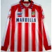 Maillot rétro à manches longues d'Atletico Madrid 1994/95 domicile - Rouge/Blanc