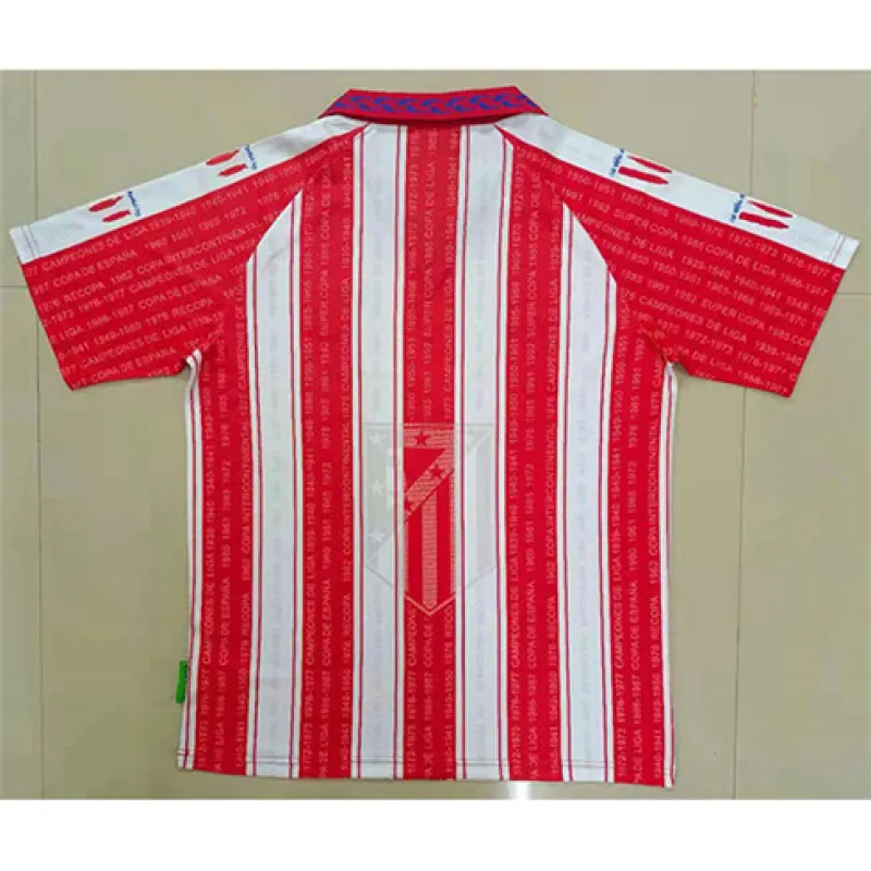 Maillot rétro d'Atletico Madrid 1995/96 domicile - Rouge/Blanc