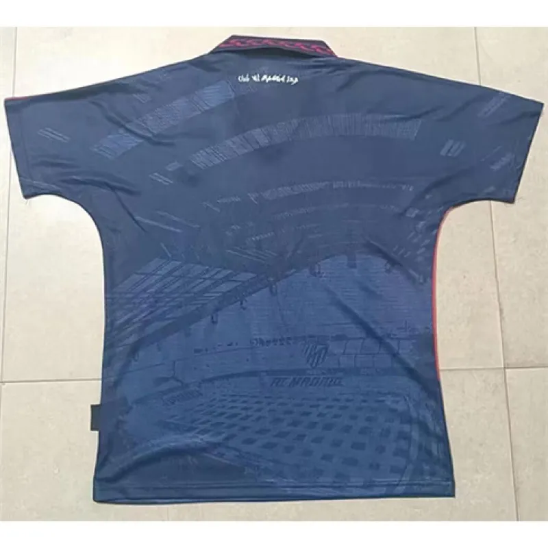 Maillot rétro d'Atletico Madrid 1996/97 à l'extérieur - Bleu