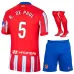 PAUL'S Atletico Madrid Kinder-Heim-Kit 2024/25 - Rot/Weiß