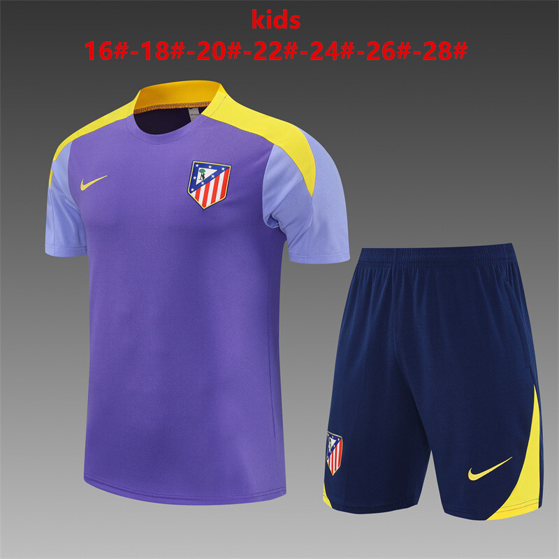 Atletico Madrid 2025/26 Ensemble Entraînement Enfan violet