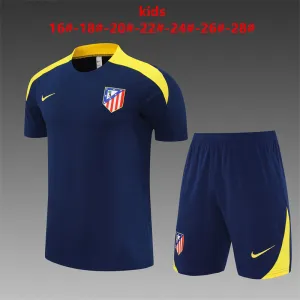 Atletico Madrid 2025/26 Ensemble Entraînement Enfan bleu
