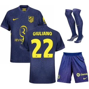 Giuliano Atlético Madrid 2025/26 Kinder-Auswärts-Trikot-Set - Blau