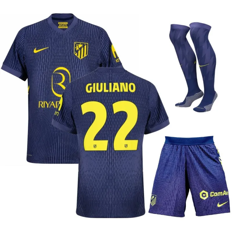 Giuliano Set di maglia trasferta bambini dell'Atlético Madrid 2025/26 - Blu