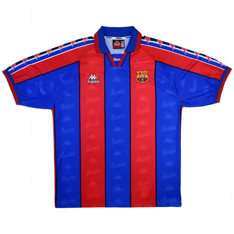 Barcelone STOICHKOV 1996/97 Maillot Domicile Rétro - Rouge/Bleu