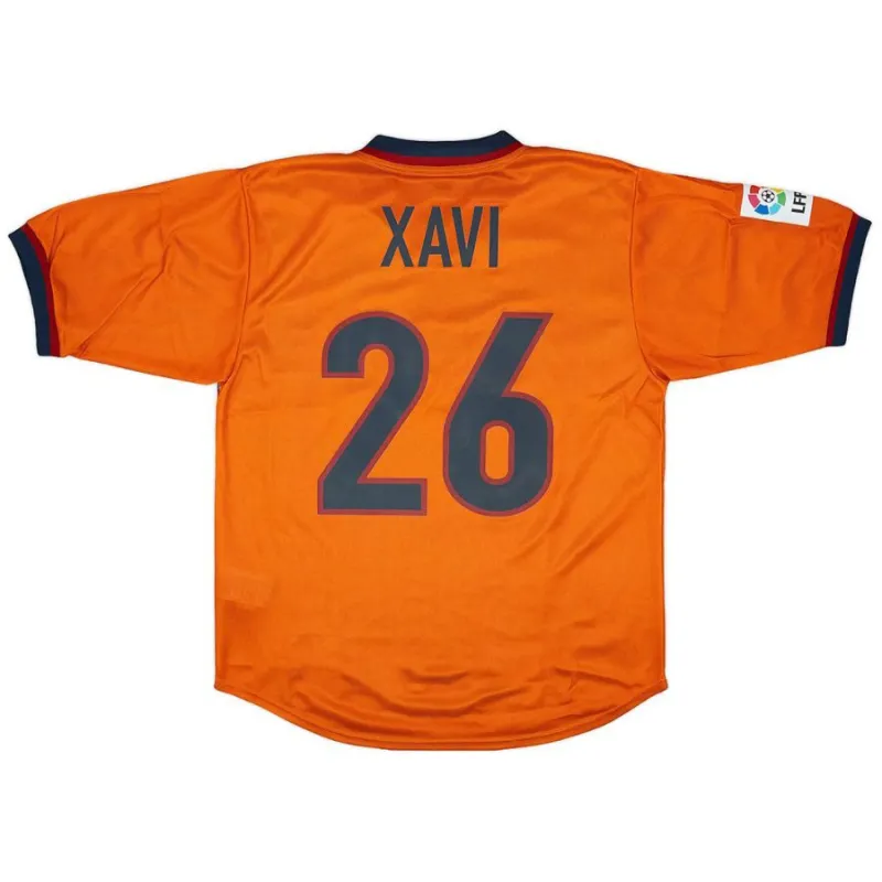 Barcellona XAVI 1998/99 Maglia Terza Retro - Arancione