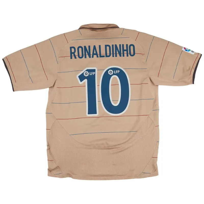 Barcelona RONALDINHO 2003 2005 Retro Away Jersey - Yellow