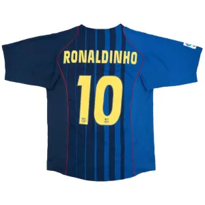 Barcelona RONALDINHO 2004/05 Retro Away Jersey - Blue