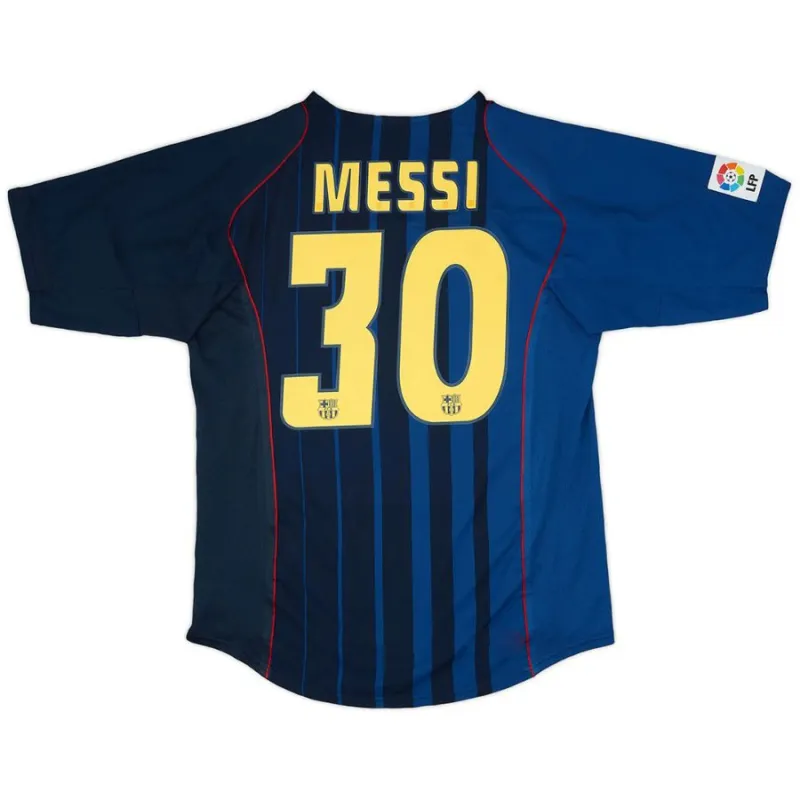 Barcellona MESSI 2004/05 Maglia Fuori Casa Retro - Azzurro