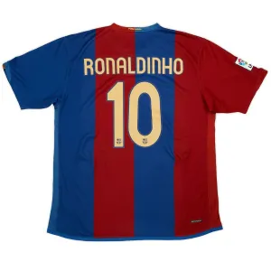 Barcelona RONALDINHO 2006/07 Retro Home Jersey - Red/Blue