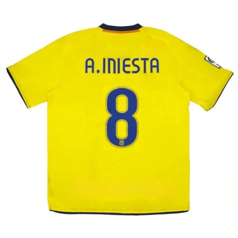 Barcelona A.INIESTA 2008/09 Retro Away Jersey - Yellow