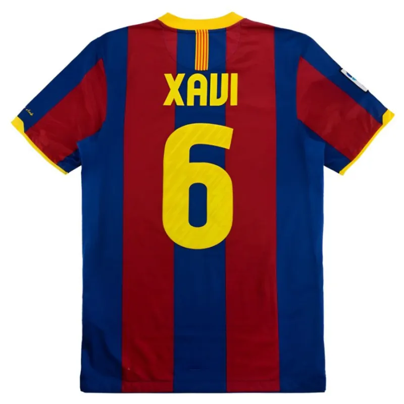 Barcelona XAVI 2010/11 Retro Home Jersey - Red/Blue
