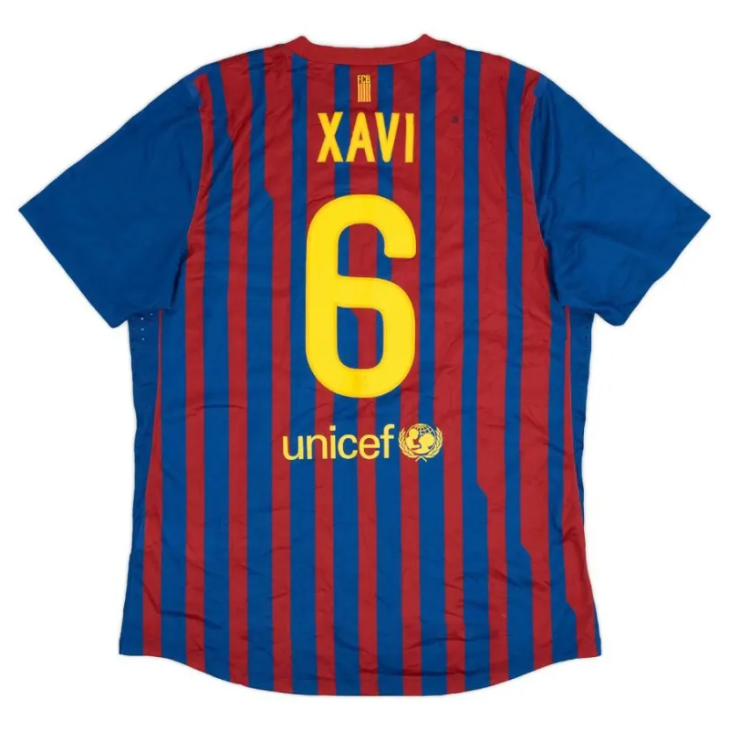 Maglia Casa Retrò XAVI 2011/12 del Barcellona - Rosso/Blu