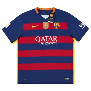 Barcelona 2015/16 Retro Home Jersey - Red/Blue