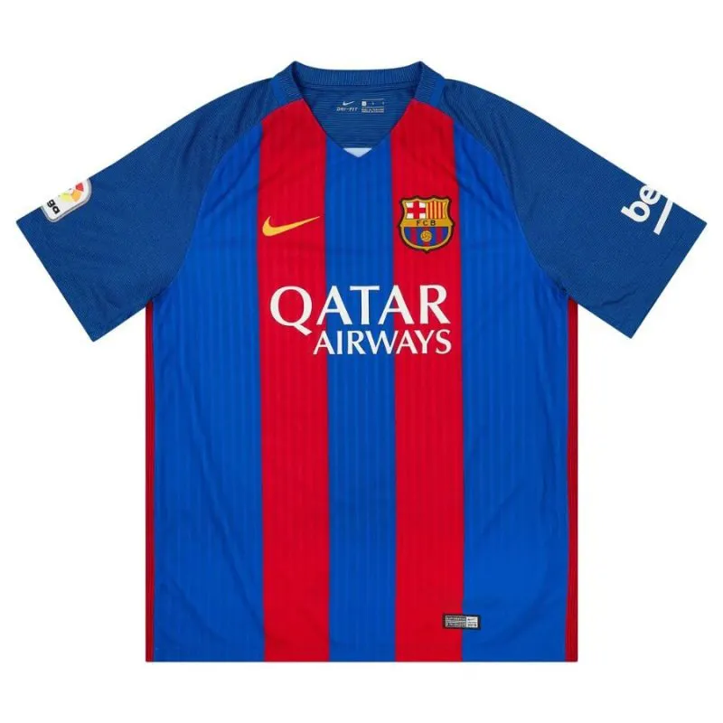 Maglia Casa Retrò SUAREZ 2016/17 del Barcellona - Rosso/Blu