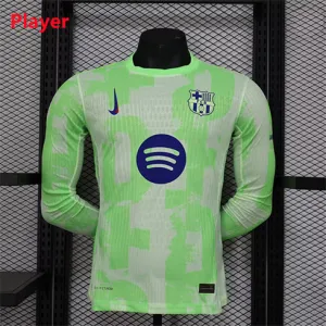 Camisa de mangas largas tercera versión de jugador del FC Barcelona 2024/25 - Verde